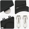 vidaXL Toilet Seat Black 44.8 x 37.3 x 4.2 cm Duroplast