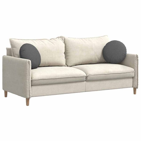 vidaXL Seat Cushions 2 pcs Dark Grey Ø40 x 13 cm Fabric