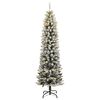 vidaXL Artificial Christmas Tree 300 LEDs and Flocked Snow 210 cm