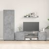 vidaXL TV Cabinet Set Wall-mounted 4 pcs Concrete Grey Engineered wood