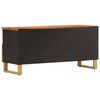 vidaXL TV Cabinet Brown and Black 100x33.5x46 cm Solid Wood Mango