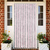 vidaXL Fly Curtain Silver Grey and Pink 100x200 cm Chenille