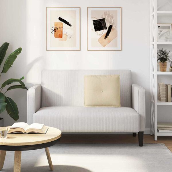 vidaXL Back Pillow Cream 50 x 19 x 45 cm Fabric