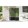 vidaXL Garden Planter 3 pcs Black 80 x 80 x 143 cm Steel