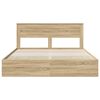 vidaXL Bed Frame with Drawer Sonoma Oak 180 x 200 cm Engineer Wood