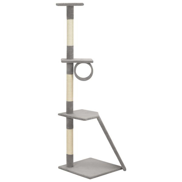 vidaXL Cat Tree with Sisal Scratching Posts Grey 160 cm