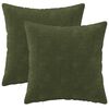 vidaXL Cushion Cover 2 pcs HEERLEN Green 50 x 50 cm Microfiber Fleece