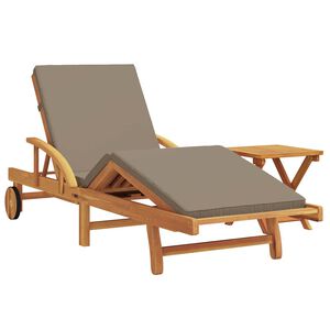 vidaXL Sun Lounger 2 pcs Taupe 200 x 67 x 84 cm Solid Acacia Wood