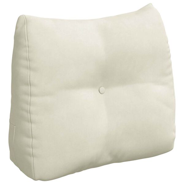 vidaXL Back Pillow Cream 60 x 24 x 50 cm Velvet