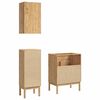 vidaXL Bathroom Furniture Set FLORO 3 pcs Wax Brown Solid Pine Wood