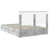 vidaXL Storage Bed Concrete Grey 150 x 200 cm Engineered Wood