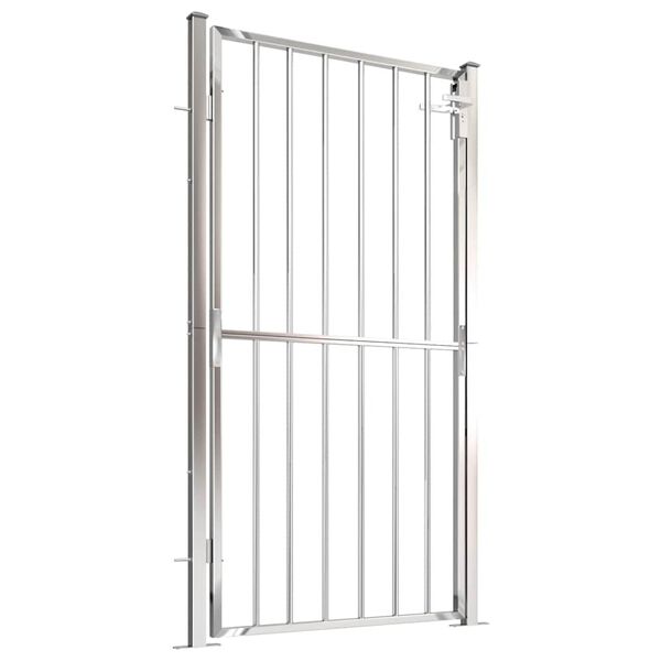 vidaXL Garden Gate 100x175 cm Stainless Steel
