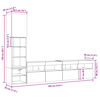 vidaXL 4 Piece TV Wall Units with LED Grey Sonoma Engineered Wood