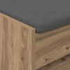 vidaXL Hall Bench with Cushion with Shelf Artisan Oak 103 x 38 x 45 cm