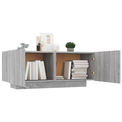 vidaXL TV Cabinet Grey Sonoma 100x35x40 cm Engineered Wood