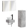 vidaXL Bathroom Cabinet Set 3 pcs Concrete Grey 86 x 11.5 x 60.5 cm