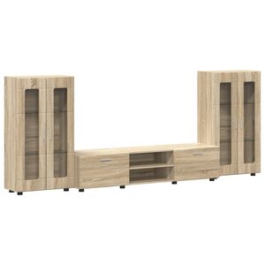 vidaXL TV Cabinet Set FLORIN 3 pcs Sonoma Oak Engineered Wood