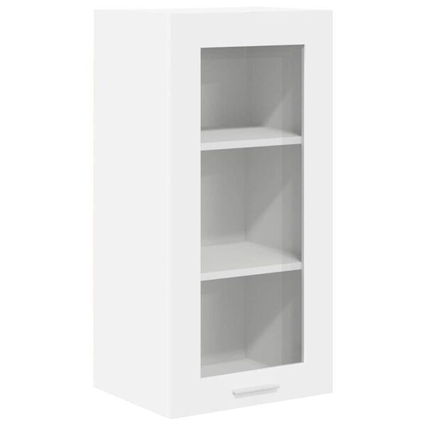 vidaXL Hanging Cabinet with Door White 40 x 31 x 80 cm Engineered Wood
