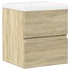 vidaXL 2 Piece Bathroom Furniture Set Sonoma Oak Engineered Wood