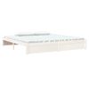 vidaXL Bed Frame without Mattress White Solid Wood 200x200 cm