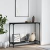 vidaXL Console Table Black 101x30.5x75 cm Engineered Wood