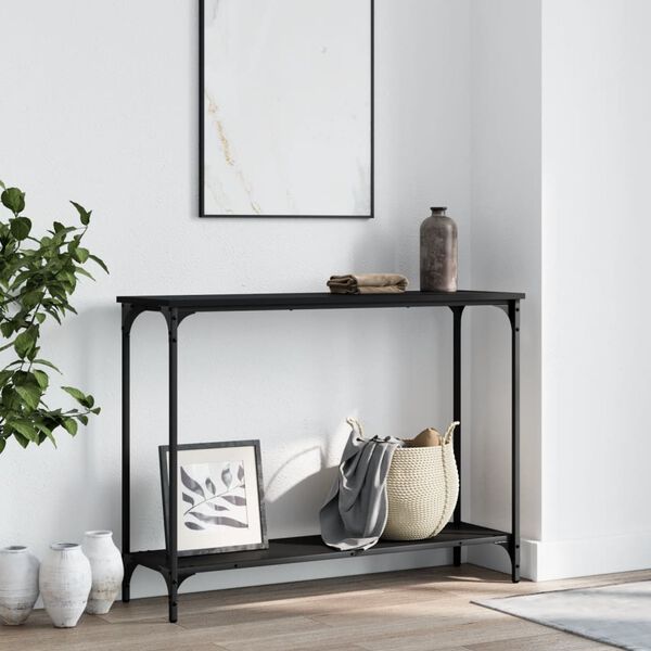 vidaXL Console Table Black 101x30.5x75 cm Engineered Wood