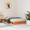 vidaXL Bed Frame without Mattress Wax Brown 90x200 cm Solid Wood Pine