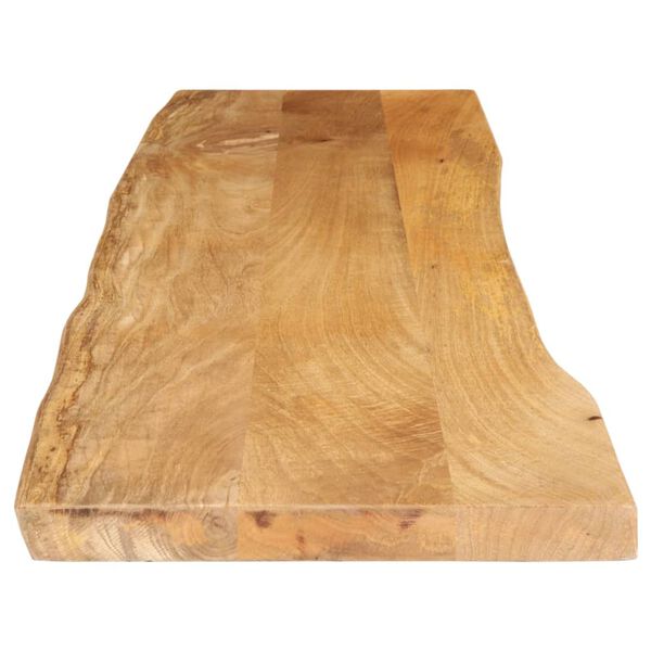 vidaXL Table Top 180x40x2.5 cm Live Edge Solid Wood Mango