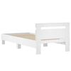vidaXL Bed Frame without Mattress with Headboard White 75x190 cm Small Single