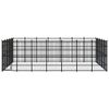 vidaXL Outdoor Dog Kennel Steel 32.26 m&sup2;
