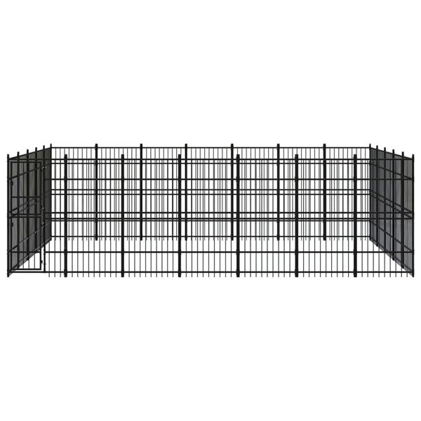 vidaXL Outdoor Dog Kennel Steel 32.26 m&sup2;