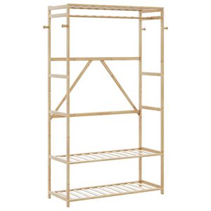 vidaXL Clothes Rack with Shelves 110x40x175 cm Bamboo