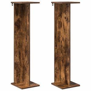vidaXL Plant Stand Smoked Oak 25 x 25.5 x 100.5 cm Engineered Wood