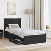 vidaXL Bed Frame Black and Silver 100 x 200 cm Engineered Wood