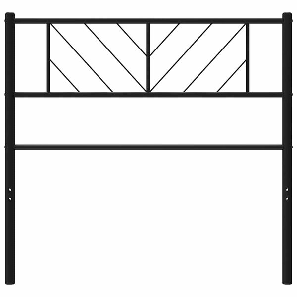 vidaXL Metal Replace Headboard Black 75 cm