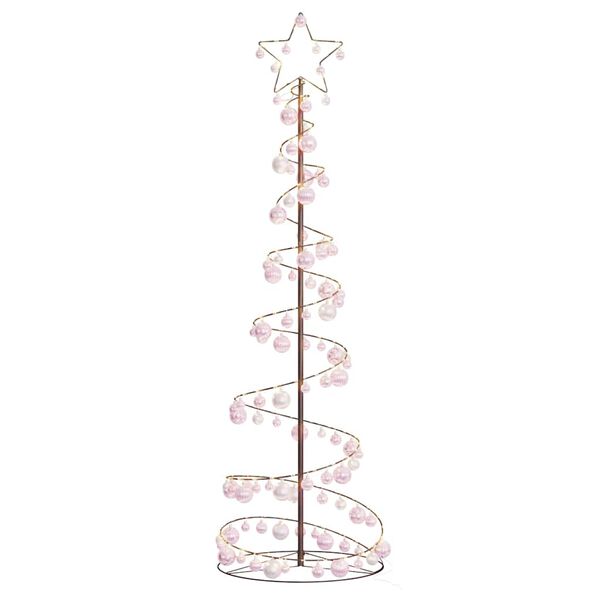 vidaXL LED Christmas Tree with Baubles 120 LEDs Warm White 180 cm