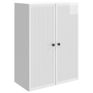 vidaXL Wall-Mounted Cabinet High Gloss White 66 x 34.5 x 90 cm