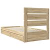 vidaXL Storage Bed with Drawer Sonoma Oak 90 x 200 cm Engineered Wood