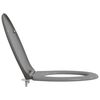 vidaXL Toilet Seat Grey 47 x 37 x 4 cm Duroplast