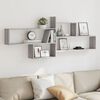 vidaXL Wall Shelf Grey Sonoma 167.5x18x68 cm Engineered Wood