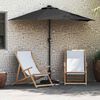 vidaXL Garden Parasol Black 294 x 150 x 223 cm Polyester and Steel