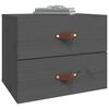 vidaXL Wall-mounted Bedside Cabinet Grey 50x36x40 cm