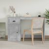 vidaXL Desk with Drawer Concrete Grey 115x50x75 cm Engineered Wood