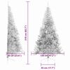 vidaXL Artificial Pre-lit Christmas Tree Silver 210 cm PET