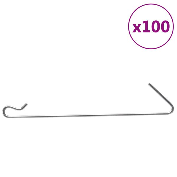 vidaXL Gabion Hooks 100 pcs Steel