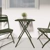 vidaXL Garden Table Dark green 55 x 55 x 73 cm Powder-coated Steel