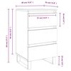 vidaXL Bedside Cabinets 2 pcs White 40x35x69 cm Engineered Wood