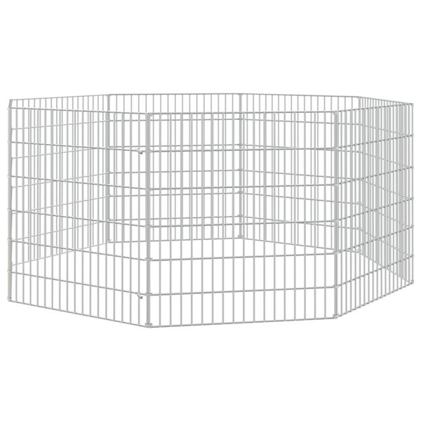 vidaXL Free Range Animal Enclosure 8-Panel 54x60 cm Galvanised Iron