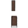 vidaXL 2 Piece Bathroom Furniture Set Brown Oak Engineered Wood