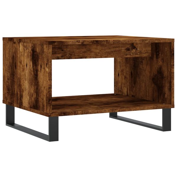 vidaXL Coffee Table Smoked Oak 60x50x40 cm Engineered Wood